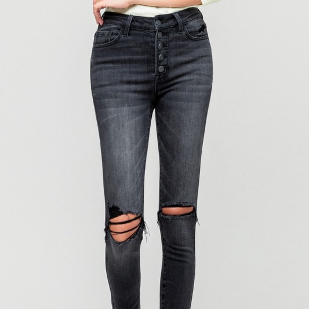 Vervet By Flying Monkey High Rise Distressed Skinny Jean